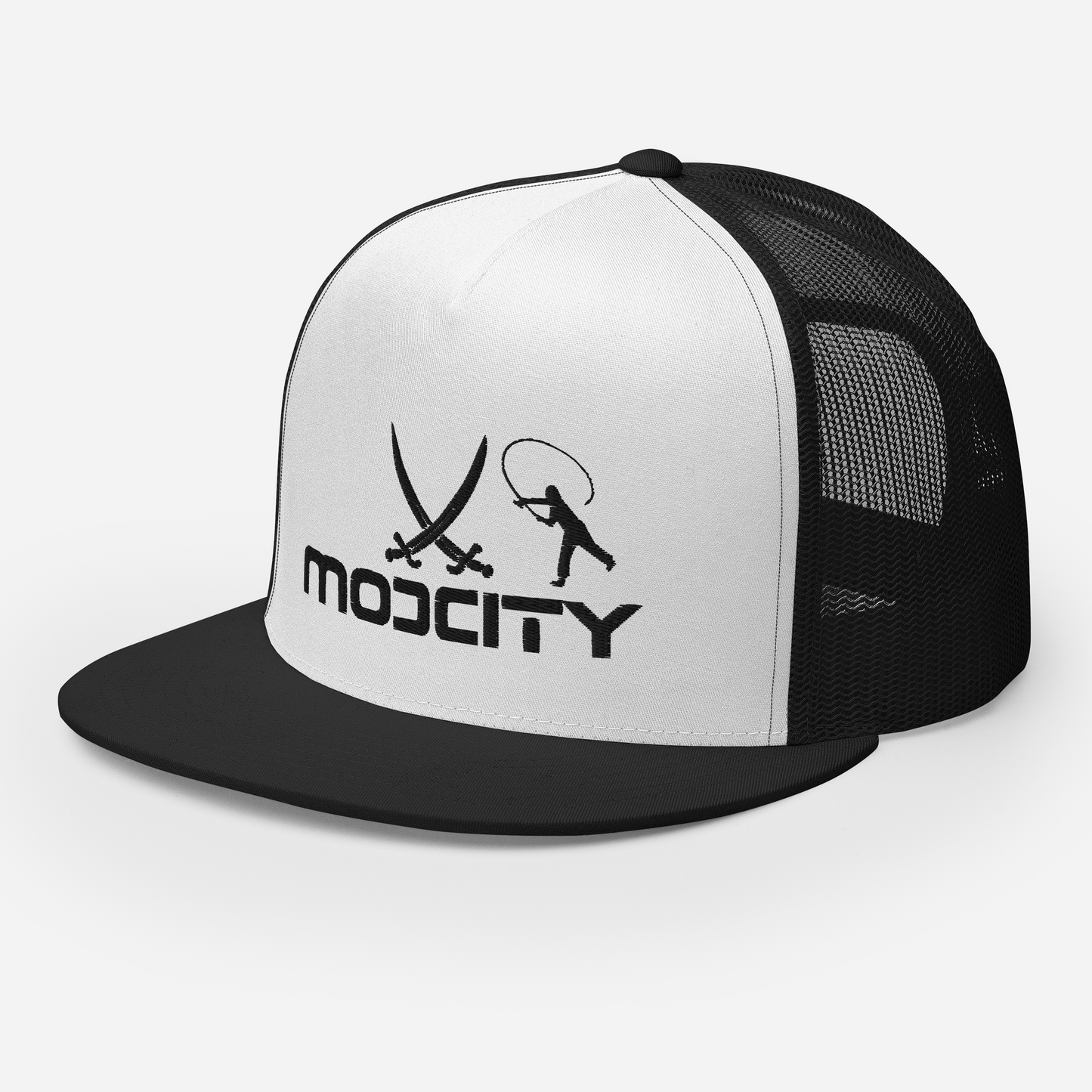 Trucker Cap with ModCity Fishing Logo Black