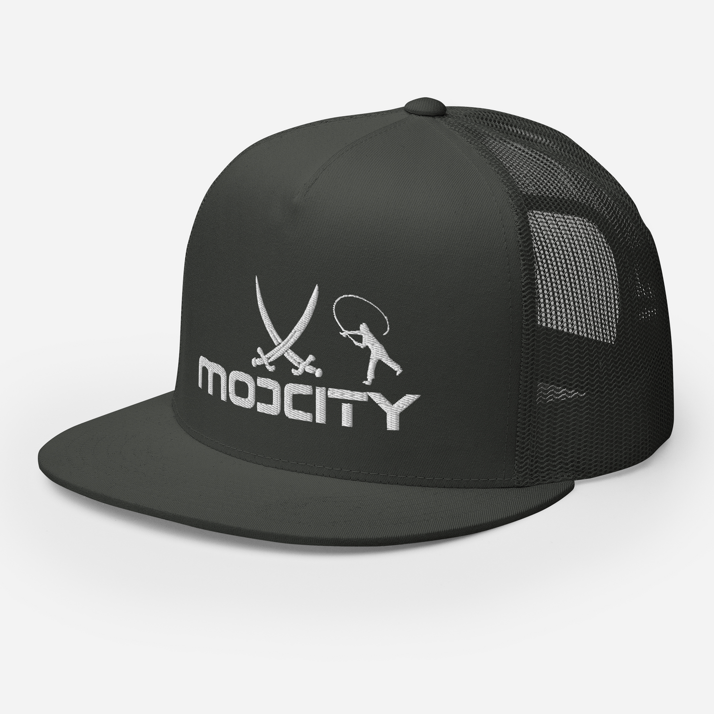 Trucker Cap with ModCity Fishing Logo White