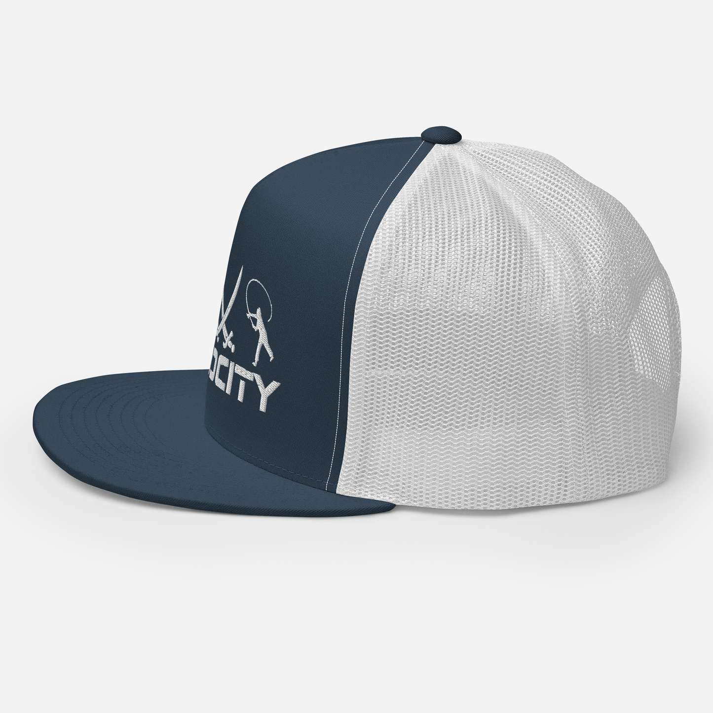 Trucker Cap with ModCity Fishing Logo White