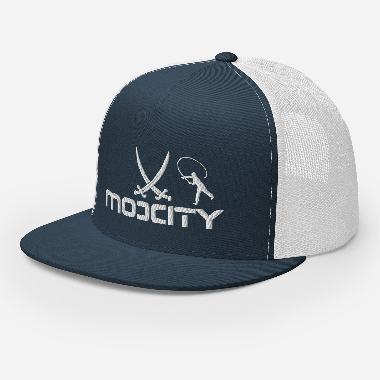 Trucker Cap with ModCity Fishing Logo White