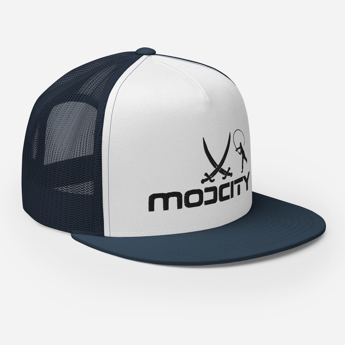 Trucker Cap with ModCity Fishing Logo Black