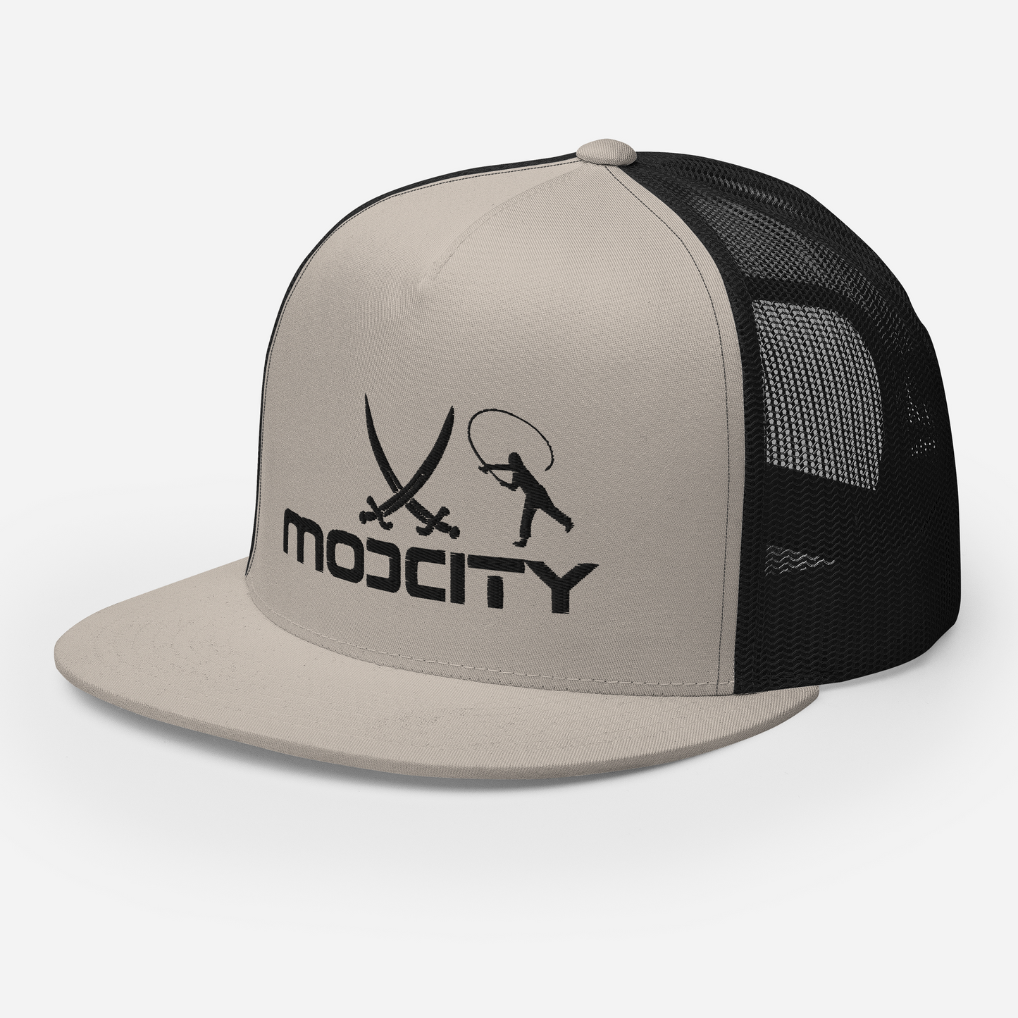 Trucker Cap with ModCity Fishing Logo Black