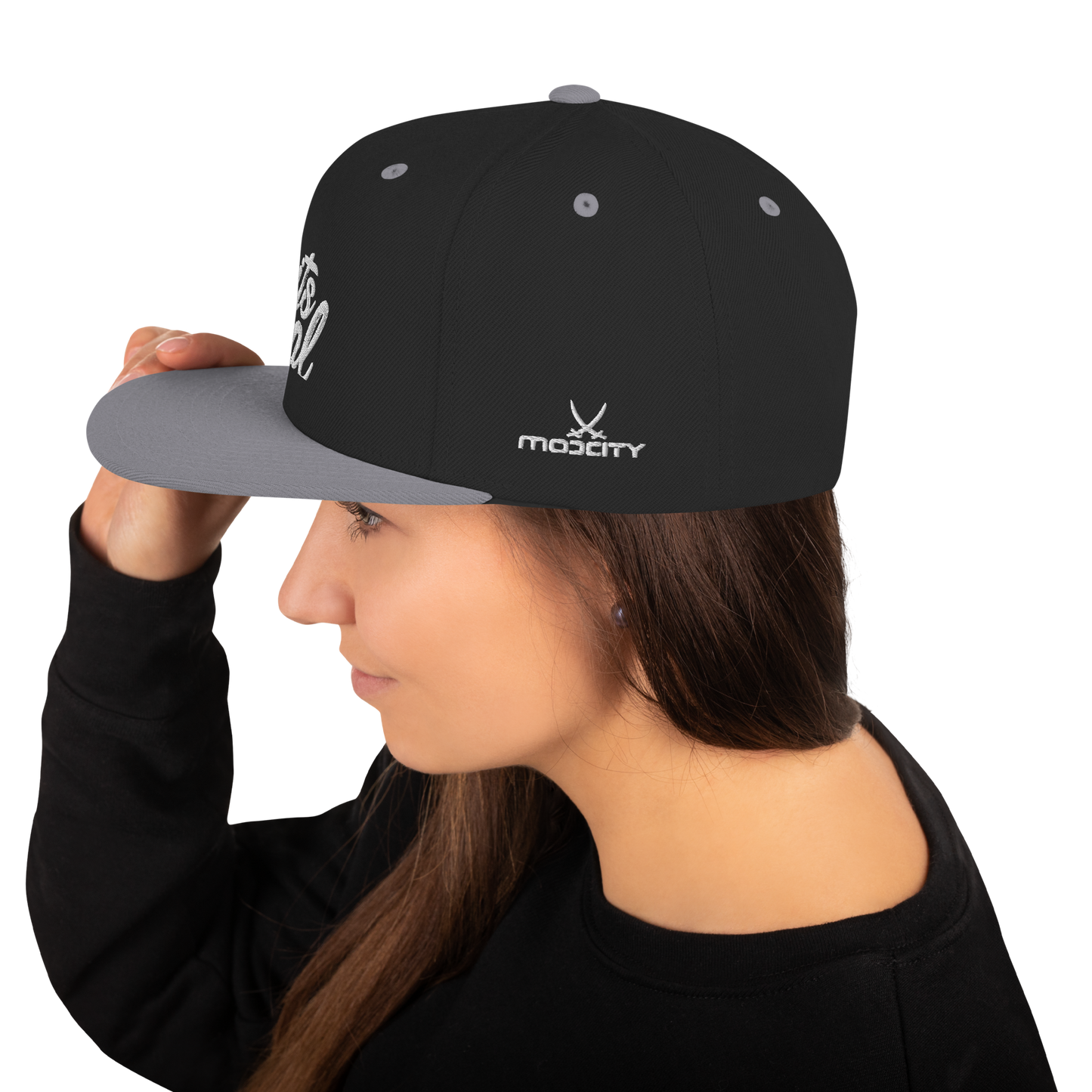 Its Real Snapback Hat White Text