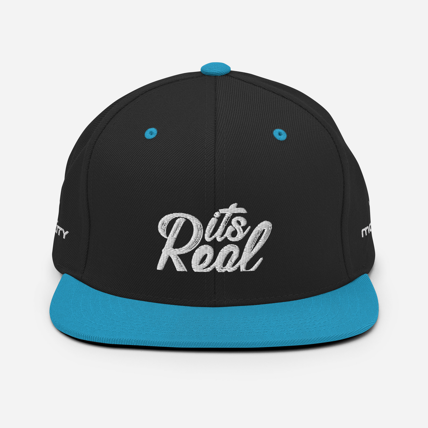 Its Real Snapback Hat White Text