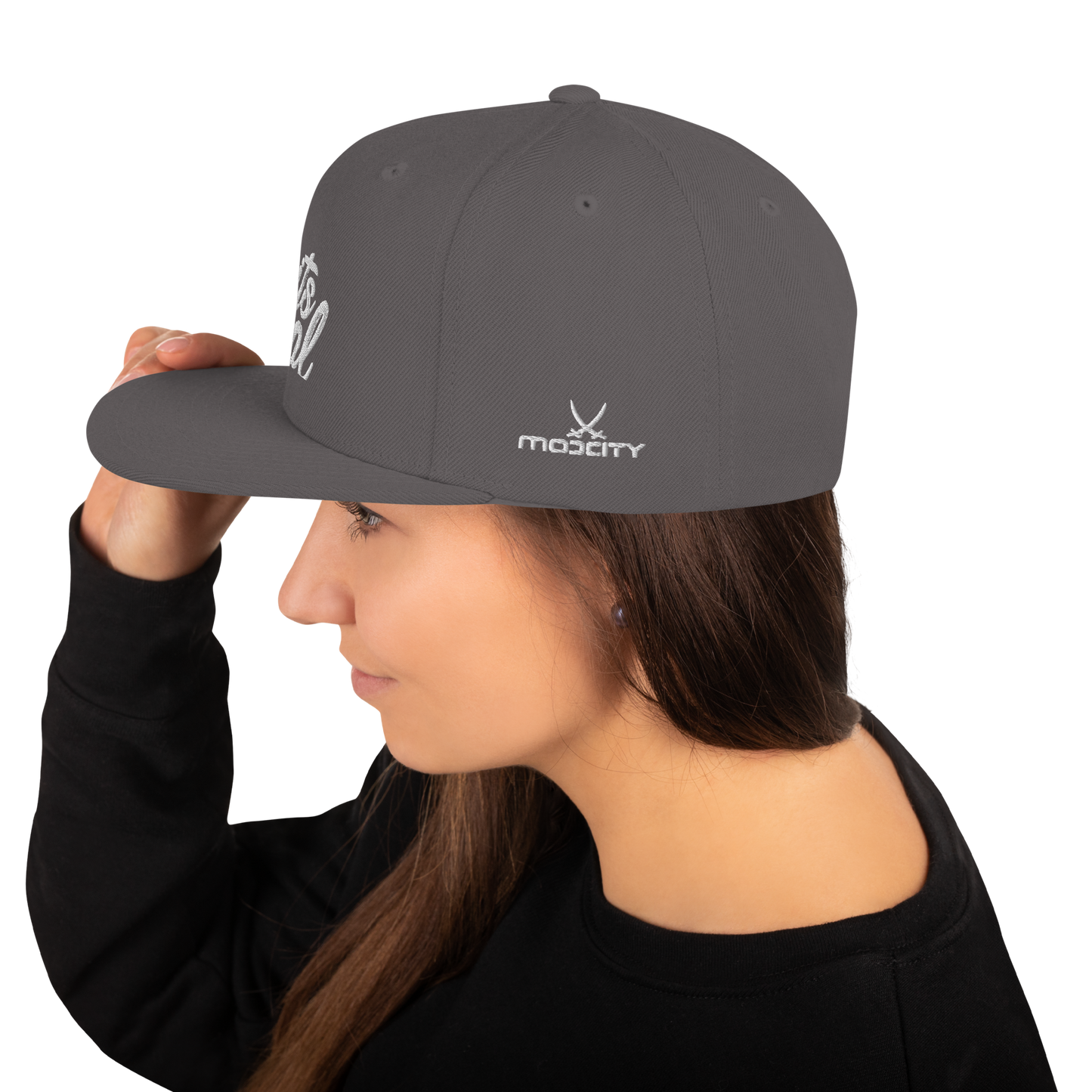 Its Real Snapback Hat White Text