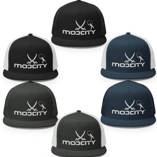 Trucker Cap with ModCity Fishing Logo White