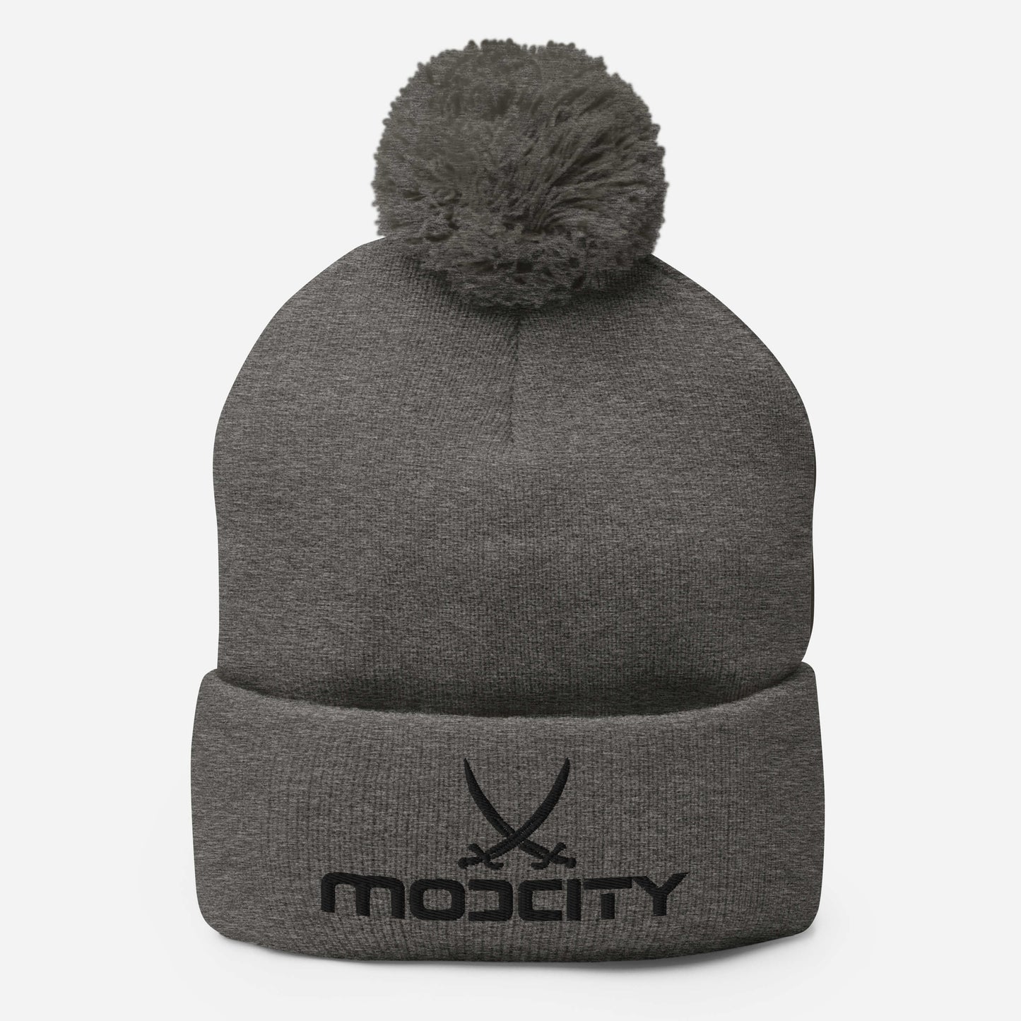 Pom-Pom Beanie Black Logo