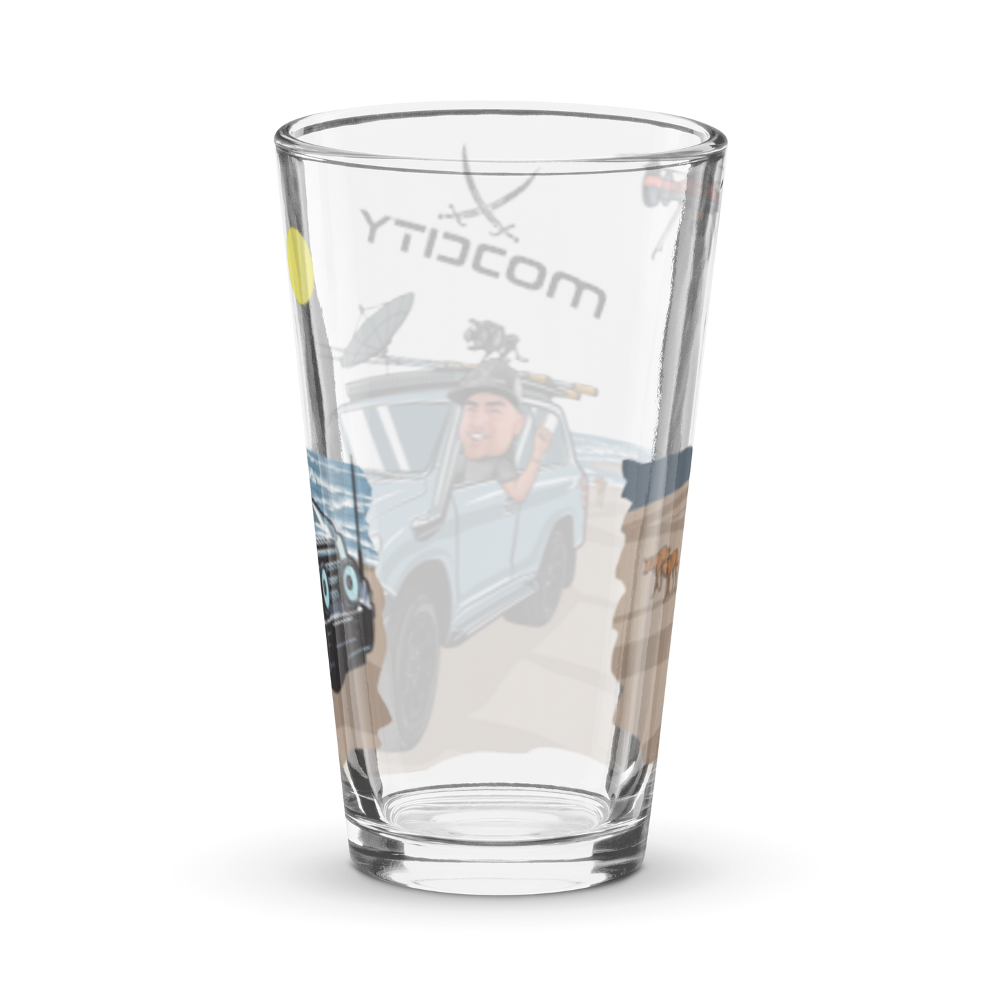 Chin Diesel on Fraser - Shaker pint glass