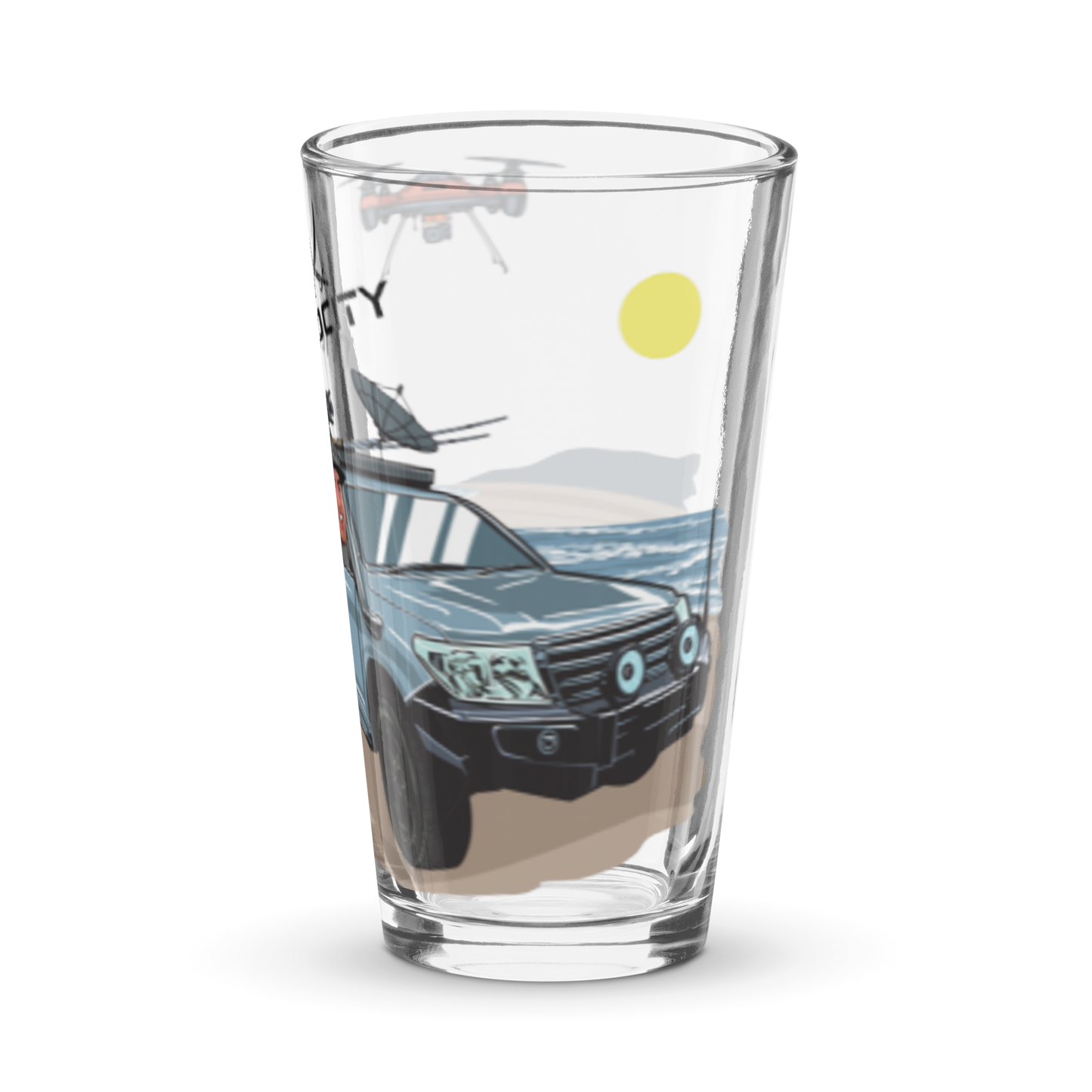 Chin Diesel on Fraser - Shaker pint glass